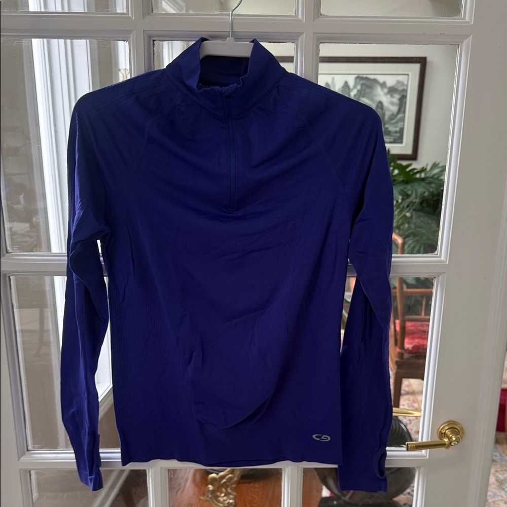 Blue Long Sleeve Athletic Top